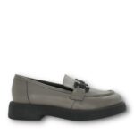 Γυναικεία δερμάτινα ανατομικά loafers 10528023 Γκρι