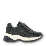CARMELA γυναικεία δερμάτινα sneakers με φερμουάρ Μαύρο