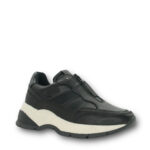 CARMELA γυναικεία δερμάτινα sneakers με φερμουάρ Μαύρο - Image 2
