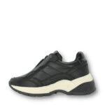 CARMELA γυναικεία δερμάτινα sneakers με φερμουάρ Μαύρο - Image 3
