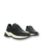 CARMELA γυναικεία δερμάτινα sneakers με φερμουάρ Μαύρο - Image 4