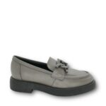 Parex Γυναικεία δερμάτινα ανατομικά loafers Γκρι