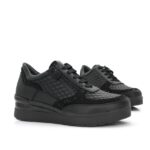 STONEFLY γυναικεία δερμάτινα sneakers 219952 000 Μαύρο - Image 4