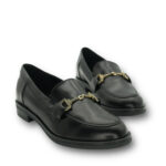 Parex Γυναικεία δερμάτινα loafers 10528015.B Μαύρο - Image 4