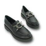 Parex Γυναικεία δερμάτινα ανατομικά loafers 10528022.B Μαύρο - Image 4