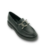 Parex Γυναικεία δερμάτινα ανατομικά loafers 10528022.B Μαύρο - Image 2