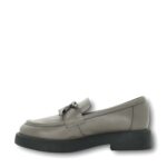 Parex Γυναικεία δερμάτινα ανατομικά loafers Γκρι - Image 3