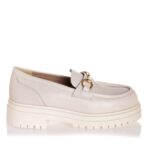 Sante Γυναικεία δερμάτινα loafers Off-White