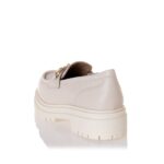 Sante Γυναικεία δερμάτινα loafers Off-White - Image 3