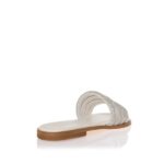 Sante γυναικεία φλατ σανδάλια με στρας 23-320-16 Off white - Image 2