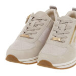 SEVEN γυναικεία sneakers Off white / Χρυσό - Image 4