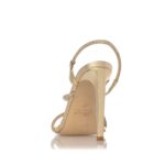Sante Γυναικεία πέδιλα με στρας 24-262-20 Χρυσό - Image 4