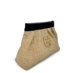 Bonendis Γυναικεία τσάντα Pouch ψάθινη Μαύρο - Image 3