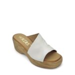 WIKERS Γυναικείες δερμάτινες παντόφλες Off white - Image 2