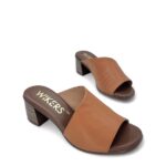WIKERS Γυναικεία δερμάτινα mules Ταμπά - Image 4
