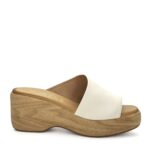WIKERS Γυναικείες δερμάτινες παντόφλες Off white