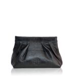 Bonendis Γυναικεία δερμάτινη τσάντα Pouch Μαύρο