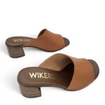 WIKERS Γυναικεία δερμάτινα mules Ταμπά - Image 5
