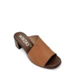 WIKERS Γυναικεία δερμάτινα mules Ταμπά - Image 2