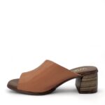 WIKERS Γυναικεία δερμάτινα mules Ταμπά - Image 3