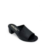 WIKERS Γυναικεία δερμάτινα mules Μαύρο - Image 2