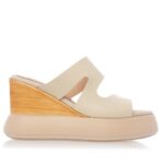 Sante γυναικείες δερμάτινες πλατφόρμες Off white