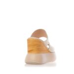 Sante γυναικείες δερμάτινες πλατφόρμες Off white - Image 3