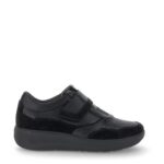 STONEFLY Γυναικεία δερμάτινα sneakers με αυτοκόλλητο 221577 Μαύρο