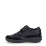 STONEFLY Γυναικεία δερμάτινα sneakers με αυτοκόλλητο 221577 Μαύρο - Image 3