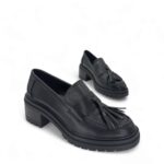 PAREX Γυναικεία δερμάτινα loafers 10530010.B Μαύρο - Image 4