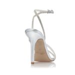 SANTE Γυναικεία πέδιλα με στρας 25-259-10 Ασημί - Image 3