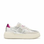 D.FRANKLIN Γυναικεία sneakers Court Basic Snake DFSH321095 Ασημί