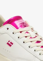 D.FRANKLIN Γυναικεία sneakers Court Tennis DFSH321094 Λευκό-Φούξια - Image 3