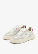 D.FRANKLIN Γυναικεία sneakers Court Basic Snake DFSH321095 Ασημί - Image 2