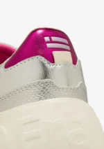 D.FRANKLIN Γυναικεία sneakers Court Basic Snake DFSH321095 Ασημί - Image 3