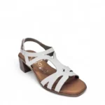 OhMySandals Γυναικεία δερμάτινα πέδιλα 5615 Off-white - Image 2