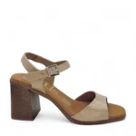 OhMySandals Γυναικεία δερμάτινα πέδιλα 5621 Κάμελ
