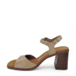 OhMySandals Γυναικεία δερμάτινα πέδιλα 5621 Κάμελ - Image 3