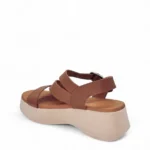 OhMySandals Γυναικείες δερμάτινες πλατφόρμες 5685 Ταμπά - Image 4
