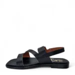 OhMySandals Γυναικεία δερμάτινα πέδιλα 5581 Μαύρο - Image 3