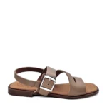 OhMySandals Γυναικεία δερμάτινα πέδιλα 5581 Πούρο