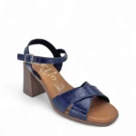 OhMySandals Γυναικεία δερμάτινα πέδιλα 5620 Μπλε - Image 2