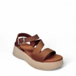 OhMySandals Γυναικείες δερμάτινες πλατφόρμες 5685 Ταμπά - Image 2