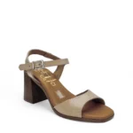 OhMySandals Γυναικεία δερμάτινα πέδιλα 5621 Κάμελ - Image 2
