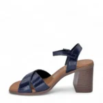 OhMySandals Γυναικεία δερμάτινα πέδιλα 5620 Μπλε - Image 3