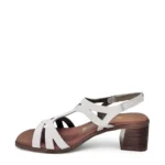 OhMySandals Γυναικεία δερμάτινα πέδιλα 5615 Off-white - Image 3