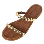 Sante Γυναικεία δερμάτινα σανδάλια 25-412-32 Καφέ - Image 4