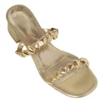 Sante Γυναικεία δερμάτινα mules 25-425-20 Χρυσό - Image 4