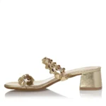 Sante Γυναικεία δερμάτινα mules 25-425-20 Χρυσό - Image 2