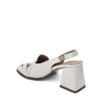 WALL STREET γυναικείες δερμάτινες γόβες 25312 Off-white - Image 4
